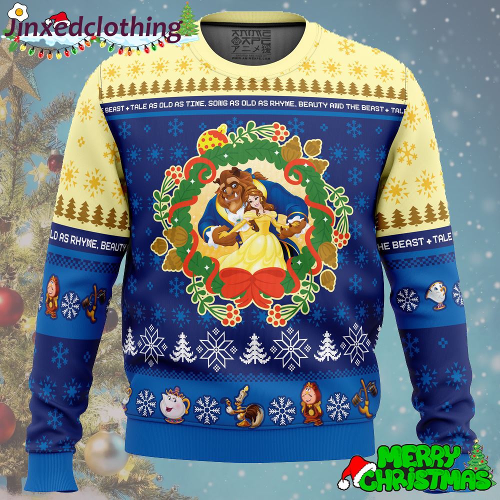 Christmas Beauty And The Beast Disney Ugly Christmas Sweater Christmas Party Holiday 